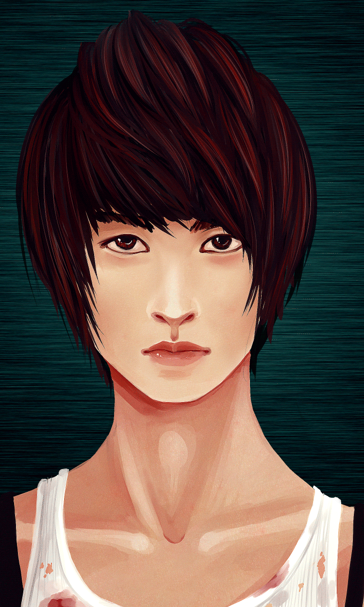 digital painting of Lee Kiseop from the K-Pop band UKISS