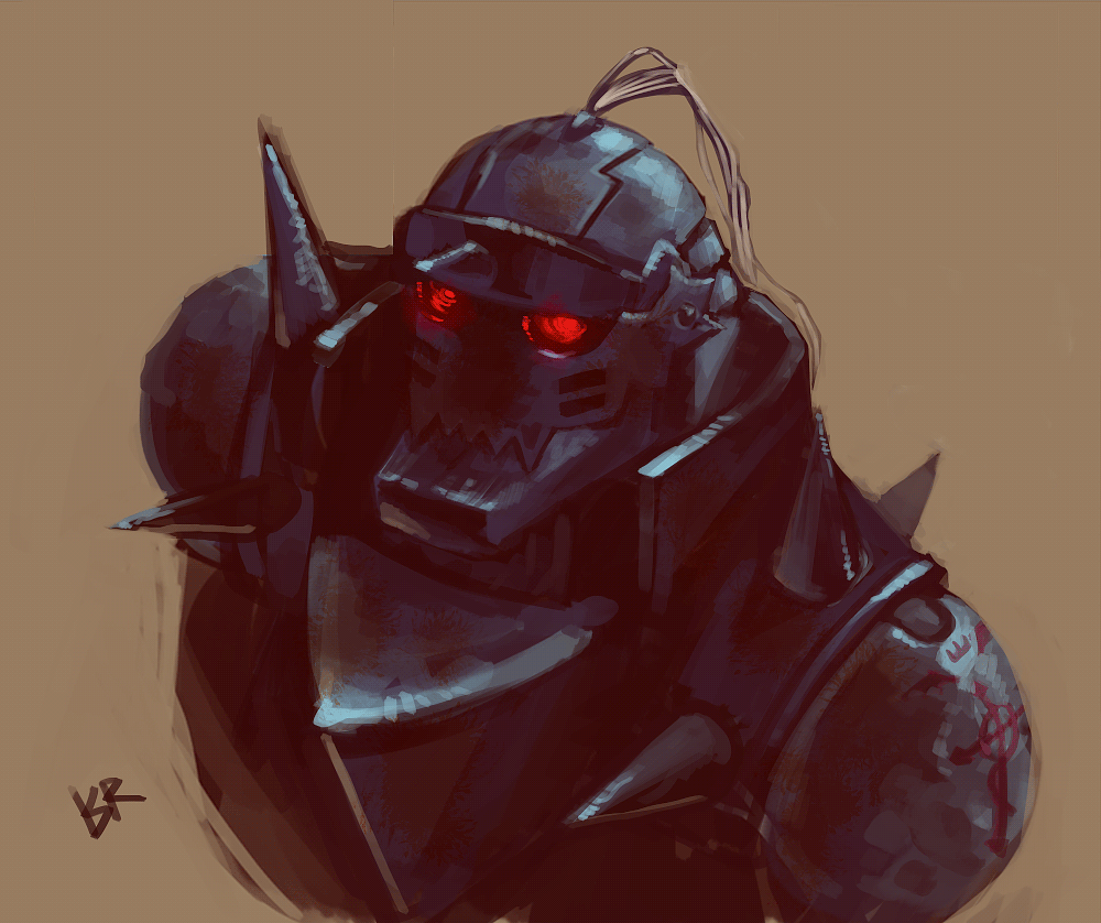 digital painting of Alphonse from Fullmetal Alchemist