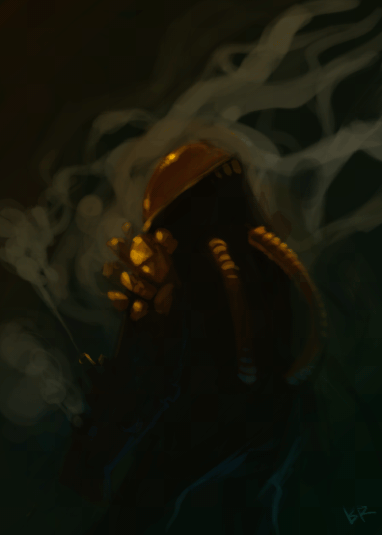 didigtal painting of some kind of suited humanoid creature