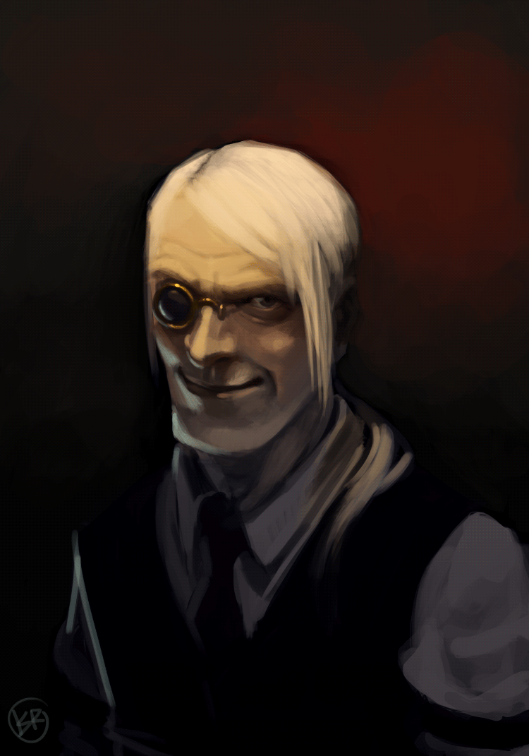 portrait of Kirill, a character who belongs to my friend Nick