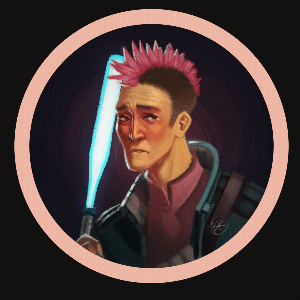 didigtal portrait of the scout from Team Fortress 2