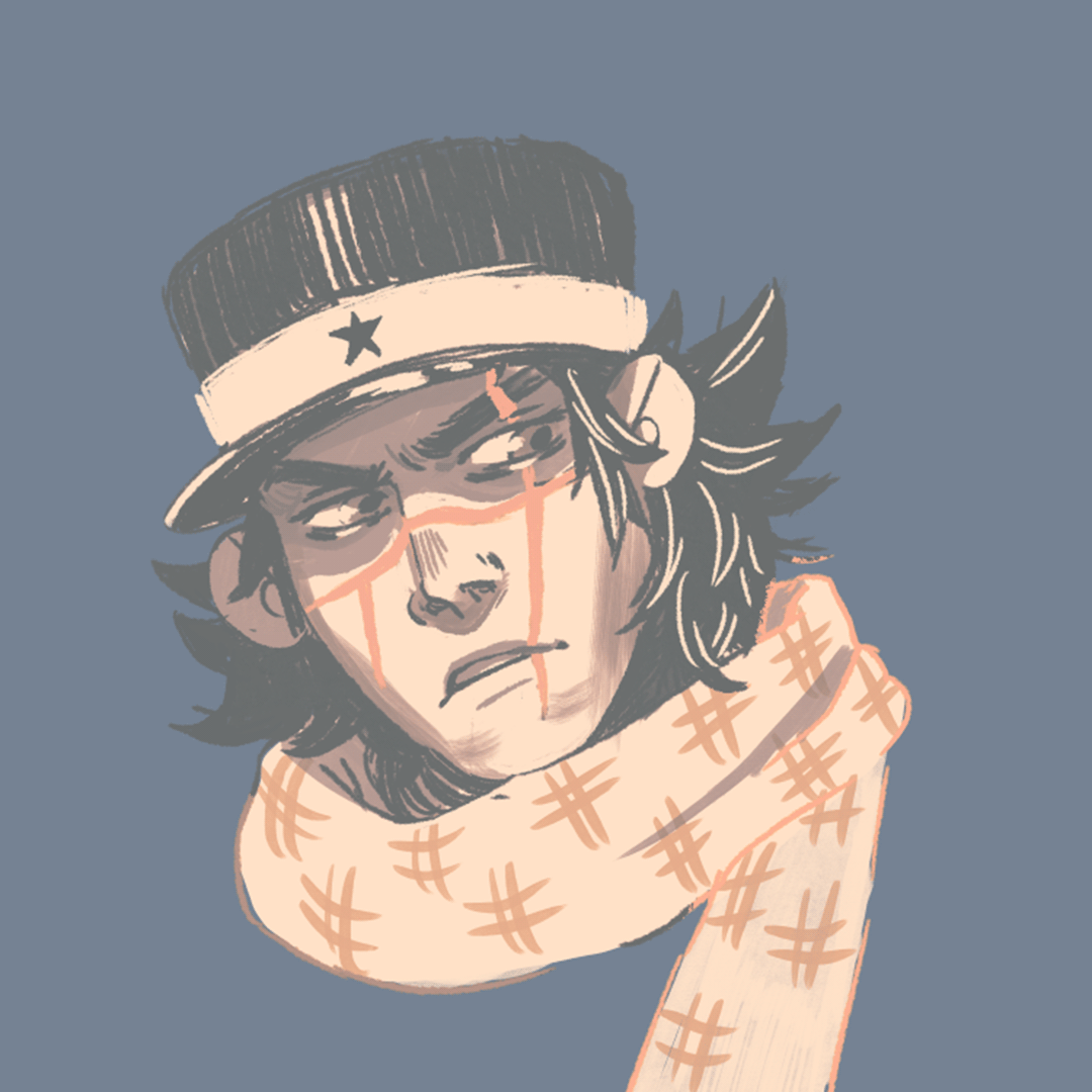 digital sketch of Sugimoto from Golden Kamuy