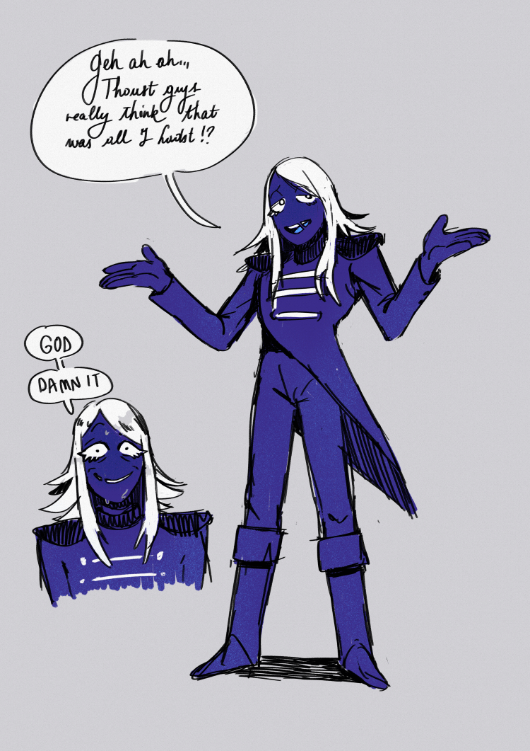 digital sketch of Rouxls Kaard from Deltarune