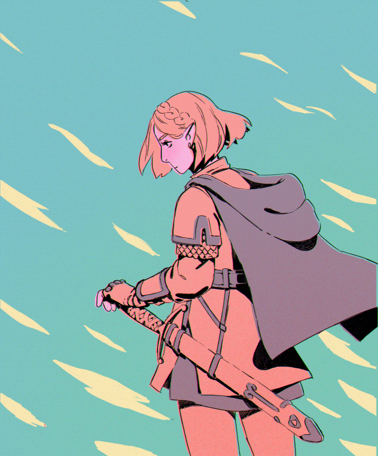 digital piece of Zelda, wearing Link's attire