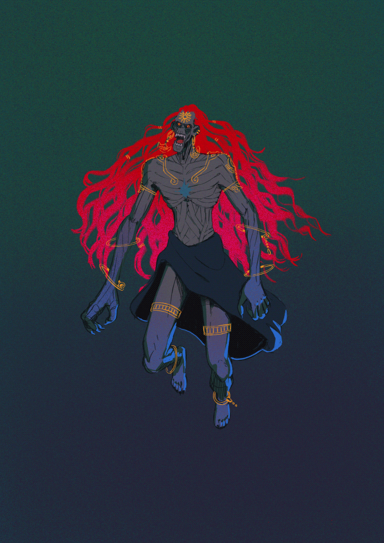 digital piece of mummy Ganondorf, from the Tears of the Kingdom trailer