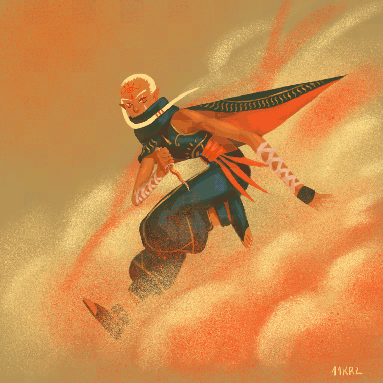 digital piece of Impa, from Skyward Sword