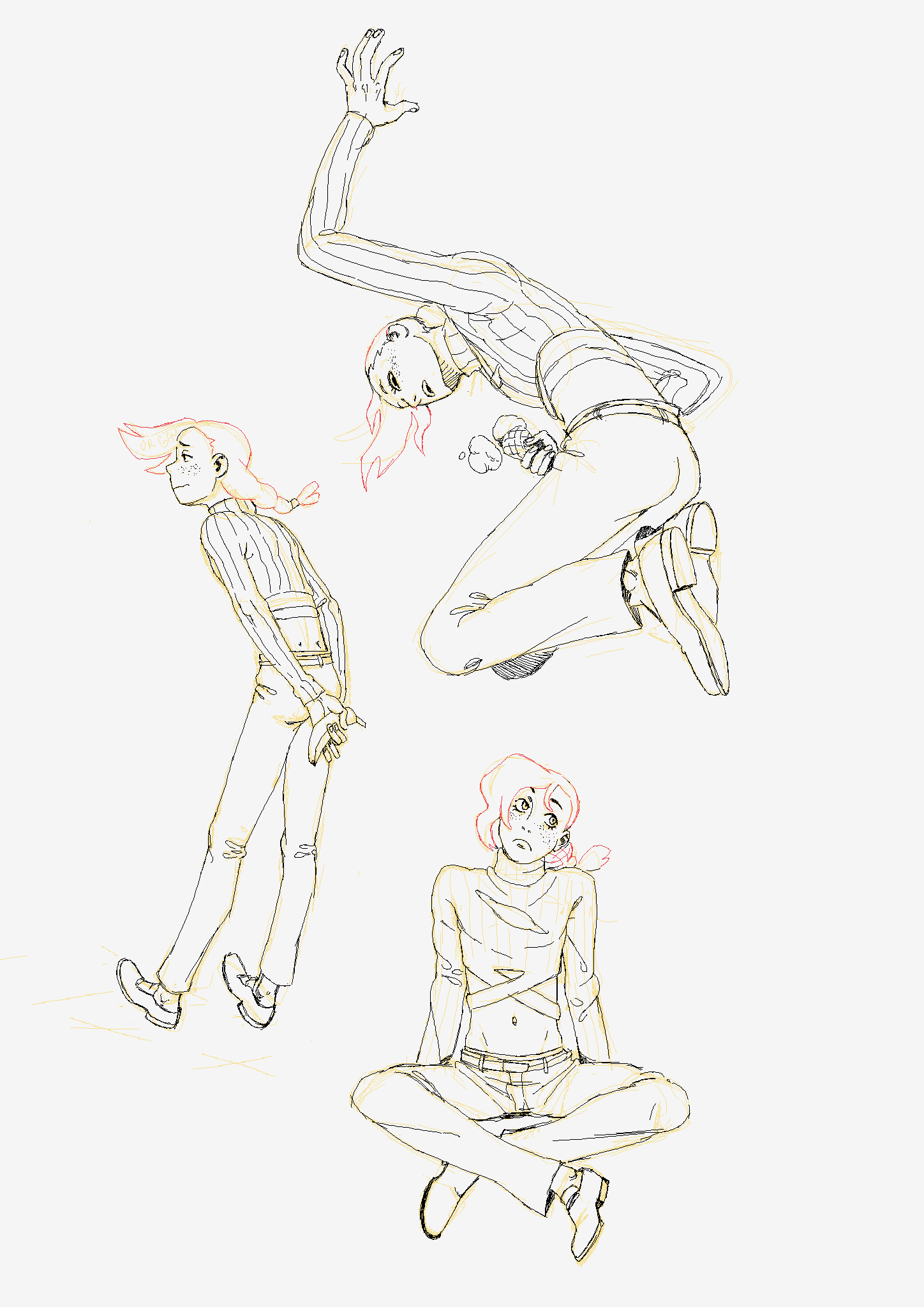 sketch page of Doppio from Jojo's Bizarre Adventures