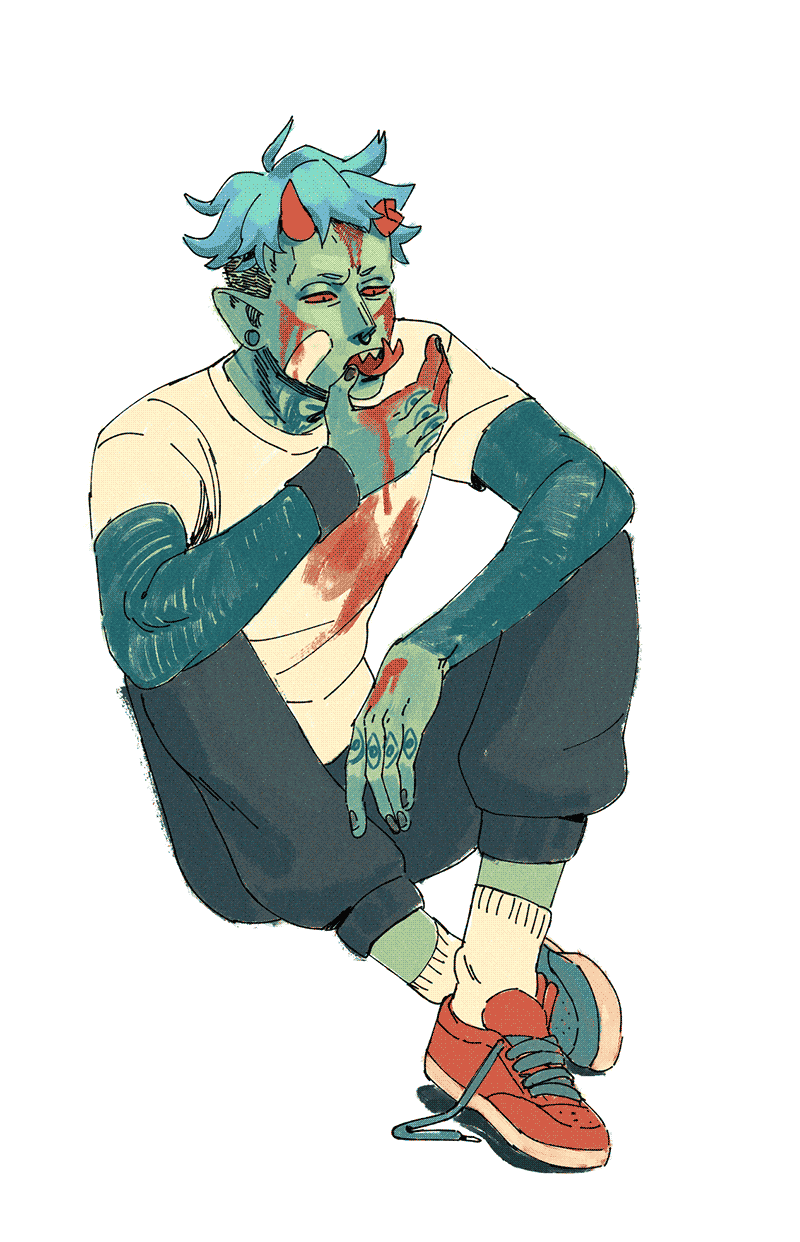 digital piece of my character Envy
