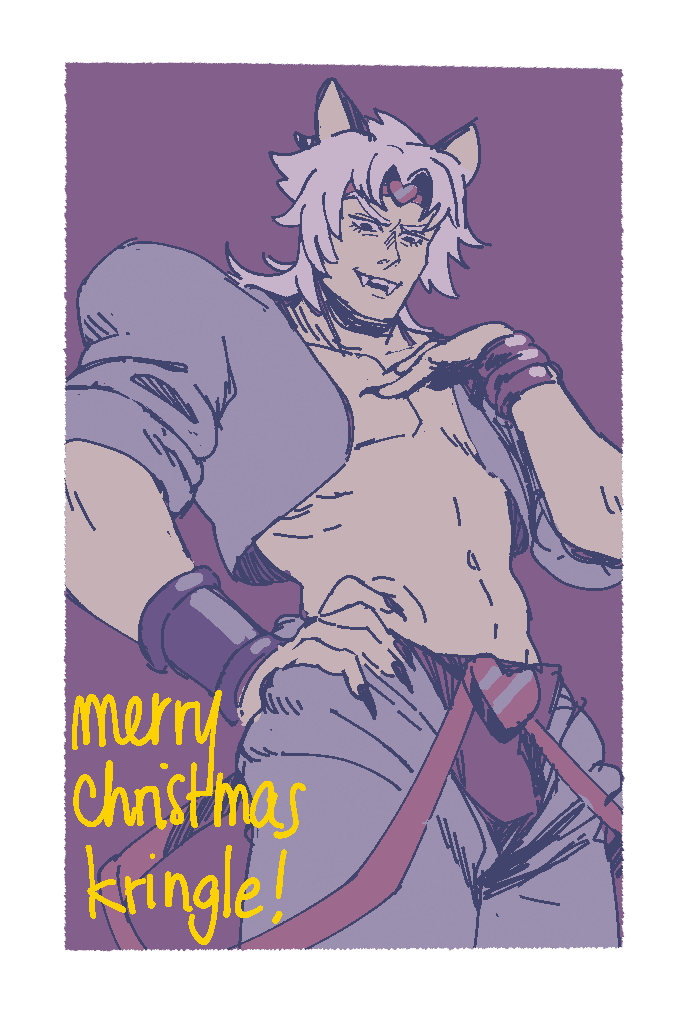 christmas card for my friend kringle featuring catboy Dio