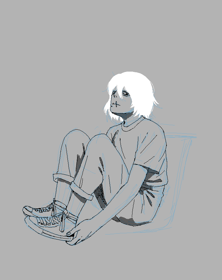 sketch of Shigaraki from Boku no Hero Academia