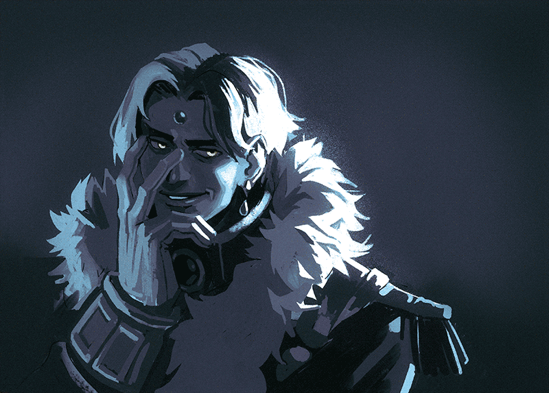 didigtal painting of Emet-Selch from Final Fantasy XIV