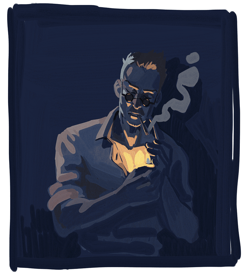 digital painting of Leorio from Hunter x Hunter