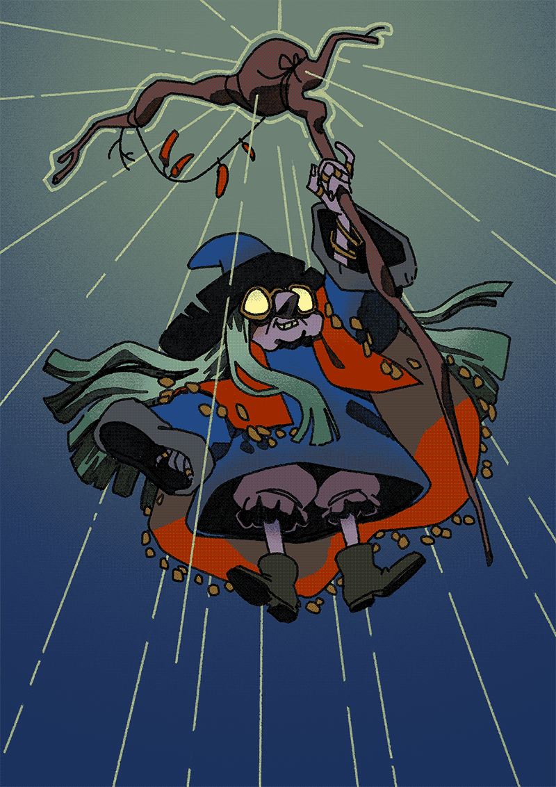 Chilli Witch card for my friend Rowan