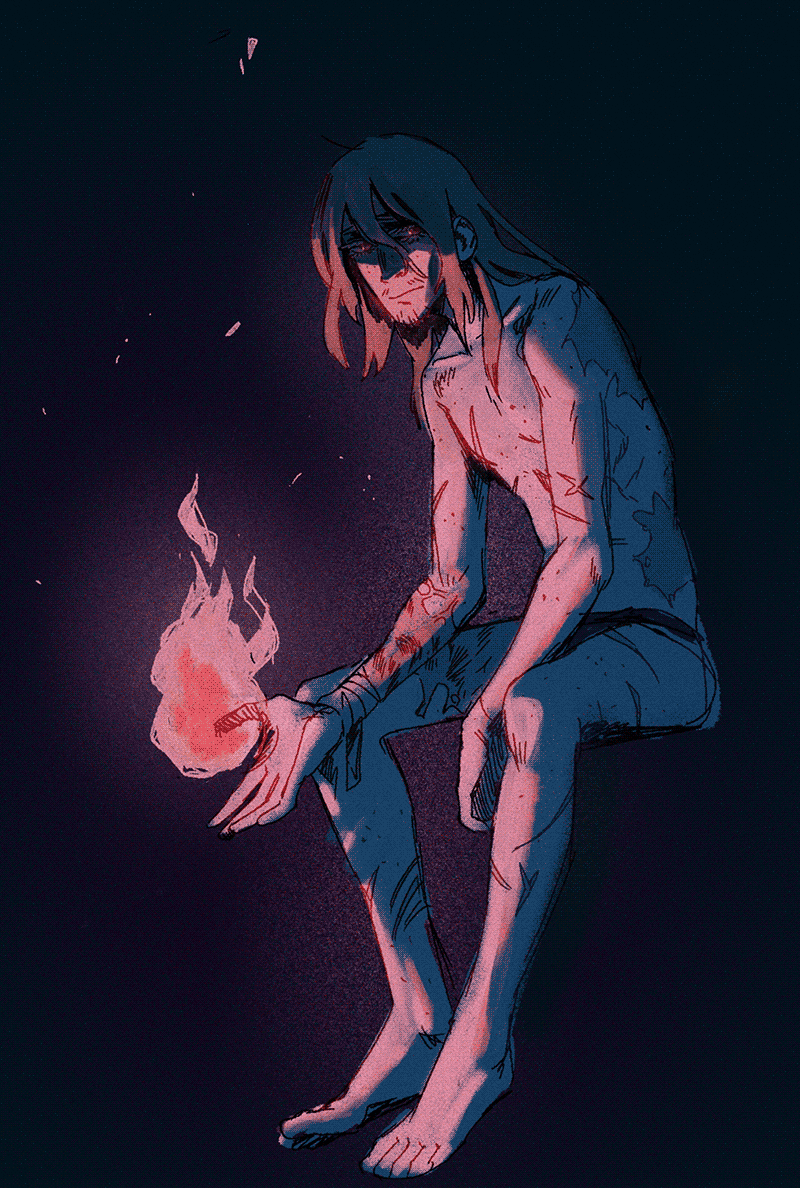 my Dark Souls character, Brenn, at the beginning of the game