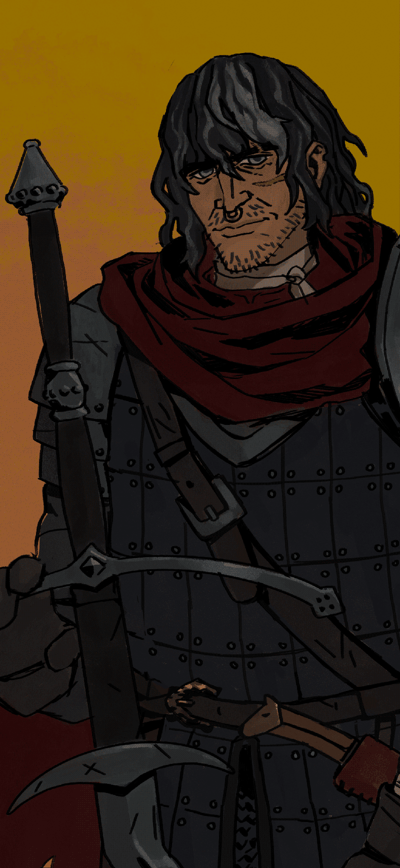 portrait of my battlemaster character Tristel