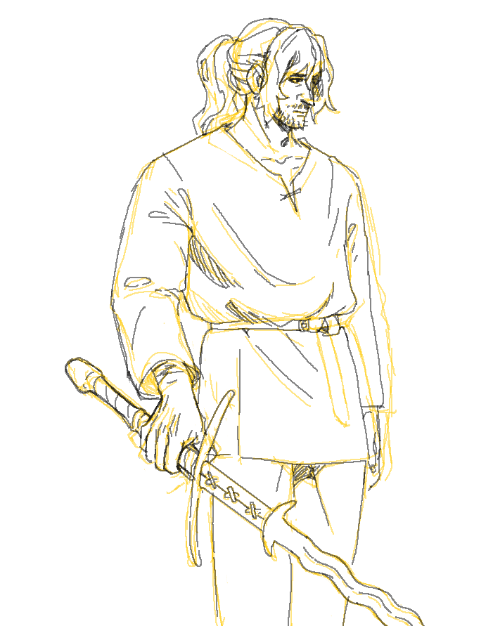 sketch of my battlemaster character Tristel