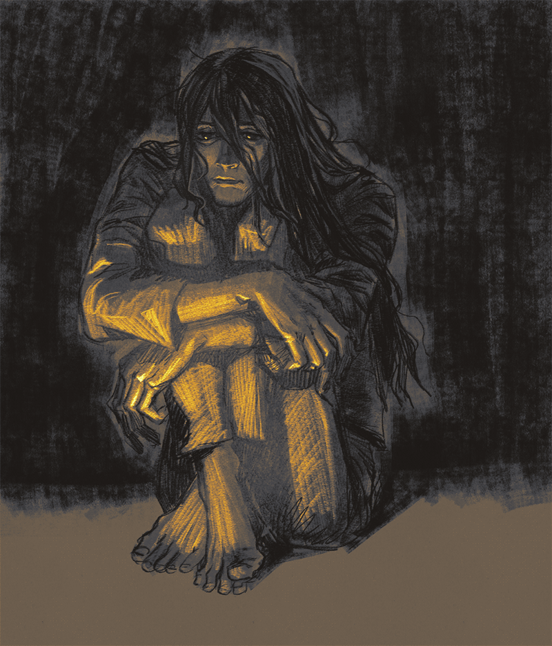 sketch of Gough, from the Natural Six actual play serie